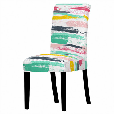 Ģeometriskā raksta elastīgs krēsla pārvalks Spandekss ēdamistabas krēsla pārvalks viesnīcas restorāna mājas dekorēšanai krēsla aizsargs