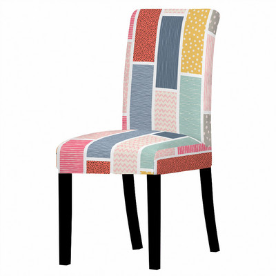 Ģeometriskā raksta elastīgs krēsla pārvalks Spandekss ēdamistabas krēsla pārvalks viesnīcas restorāna mājas dekorēšanai krēsla aizsargs