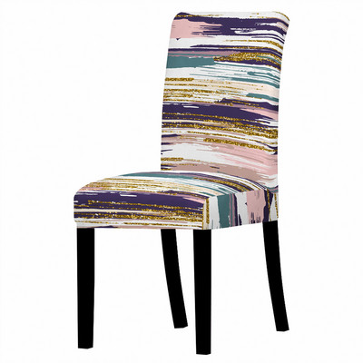 Ģeometriskā raksta elastīgs krēsla pārvalks Spandekss ēdamistabas krēsla pārvalks viesnīcas restorāna mājas dekorēšanai krēsla aizsargs