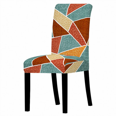 Ģeometriskā raksta elastīgs krēsla pārvalks Spandekss ēdamistabas krēsla pārvalks viesnīcas restorāna mājas dekorēšanai krēsla aizsargs