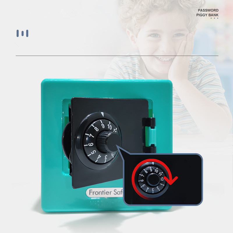 Crtani bankomat Mini sef Piggy Deposit Bank Code Banka kućni ukrasi Kutija za gotovinu Kovanice Štednja Pohrana Dječji rođendanski dar