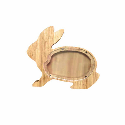 Abėcėlė Piggy Bank Kūrybinė medinė moneta Pinigų taupymo dėžutė Stiklainių monetų laikymo dėžutė Darbastalio papuošalai namų dekoro amatai