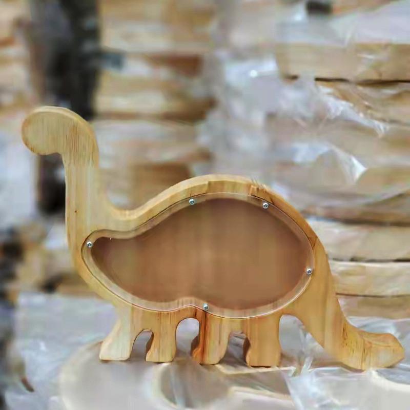 Abėcėlė Piggy Bank Kūrybinė medinė moneta Pinigų taupymo dėžutė Stiklainių monetų laikymo dėžutė Darbastalio papuošalai namų dekoro amatai