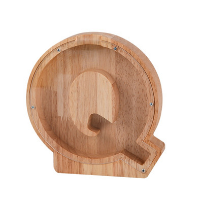 Divdesmit seši angļu alfabēta cūciņa banka koka monētu naudas taupīšanas kaste, monētu glabāšanas kaste, galddatora rotājumi mājas dekorēšanai