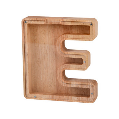 Divdesmit seši angļu alfabēta cūciņa banka koka monētu naudas taupīšanas kaste, monētu glabāšanas kaste, galddatora rotājumi mājas dekorēšanai