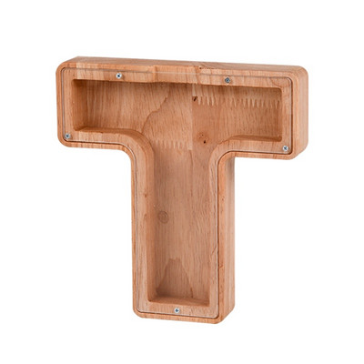 Divdesmit seši angļu alfabēta cūciņa banka koka monētu naudas taupīšanas kaste, monētu glabāšanas kaste, galddatora rotājumi mājas dekorēšanai