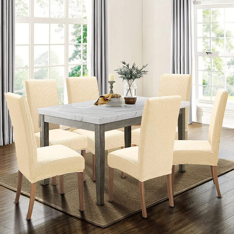 Žakarda krēsla pārvalks Universāla izmēra krēsla sēdekļa aizsargs Spandex elastīgs krēsla pārvalks biroja virtuves kāzu banketam 1 gab.