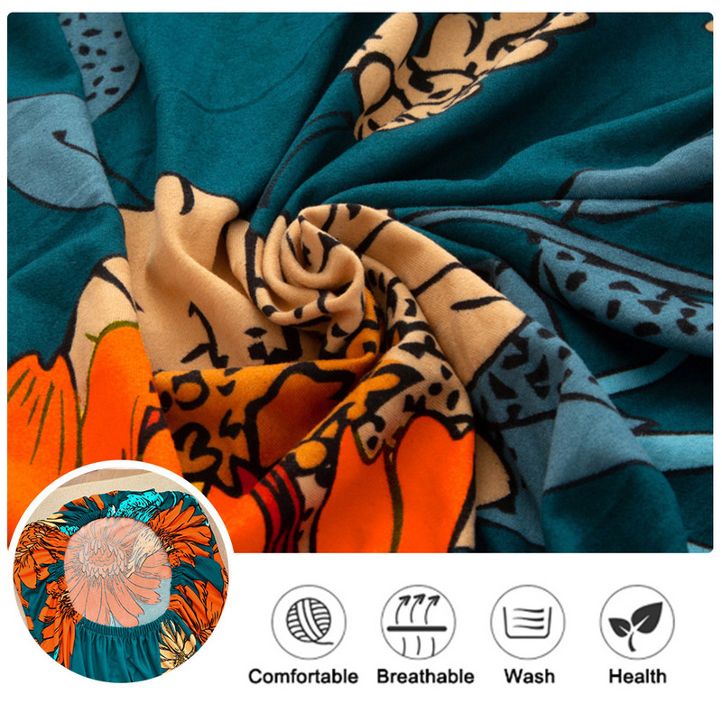 Navlaka za stolicu s cvjetnim printom Uklonjiva moderna elastična navlaka za sjedalo blagovaonice Zaštitna torbica za svadbeni banket