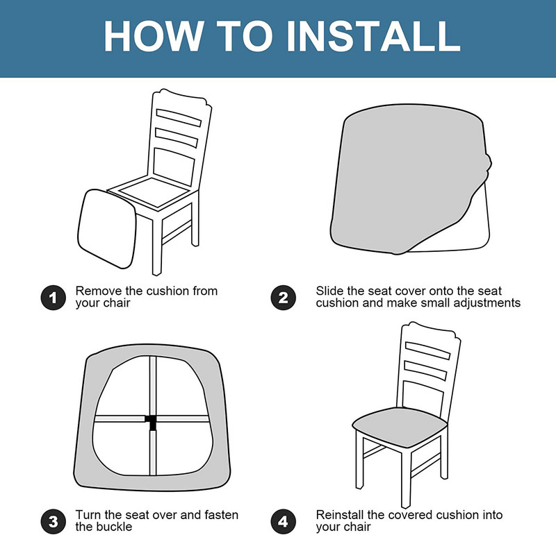 Huse pentru scaune elastice impermeabile pentru scaune pentru sufragerie huse de pernă elastică, detașabilă, lavabilă, pentru banchete, bucătărie 1BUC