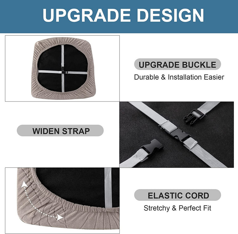 Huse pentru scaune elastice impermeabile pentru scaune pentru sufragerie huse de pernă elastică, detașabilă, lavabilă, pentru banchete, bucătărie 1BUC