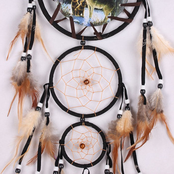 36 цвята Flying Wind Chimes Dream Net Catcher Ръчно изработени подаръци Висулка от пера Творчески кухи Wind Chimes Стенен декор