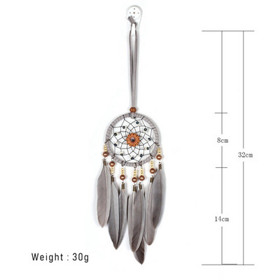 36 krāsu lidojoši vēja zvani sapņu tīkla ķērājs ar rokām darinātas dāvanas spalvu kulons, radoši dobi vēja zvani pie sienas