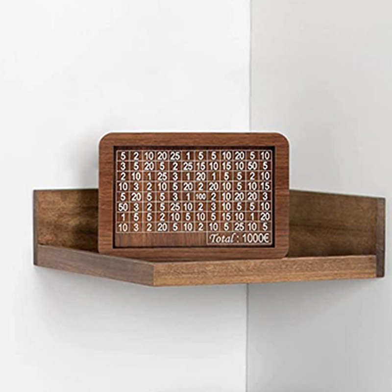 Pinigų dėžutė su skaitikliu Namų skaitiklis Medinis Piggy Bank Medinis amatų dekoravimo dovana neatidaryti Vaikų santaupų tikslinės dovanos