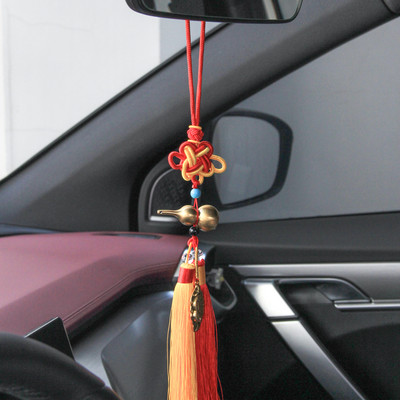 1Gb ķīniešu mezglu pušķis ķirbis Fen shui durvju rokturi aksesuāri mājas dekors Auto Lucky Hanging Craft Estētiskā istabas dekorēšana