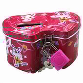 Karikatūra Metāla cūciņa banka ar slēdzenes atslēgu Naudas monētu seifa naudas kaste Radošs monētu futrālis Bērniem jaukas rotaļlietas bērniem dzimšanas dienas dāvanas