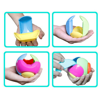 Piggy Bank Πλαστική συναρμολόγηση Παζλ Παζλ Πολύχρωμη Στρογγυλή Μπάλα Σχεδιασμός 3D Puzzle Παιχνίδια πνευματικής εκπαίδευσης για παιδιά