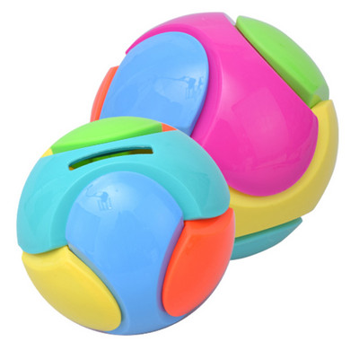 Piggy Bank Plastic Assembly Jigsaw Puzzle Colorful Round Ball Design 3D Puzzle Intellectual Education Toys for Children