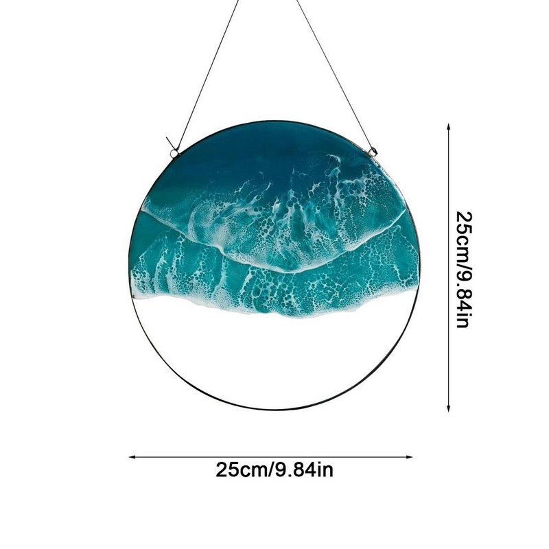 Agatator cu val de ocean Decorare perete cu val de mare Pandantiv Fond TV Decorare perete Pandantiv Decor pentru baie pentru casă