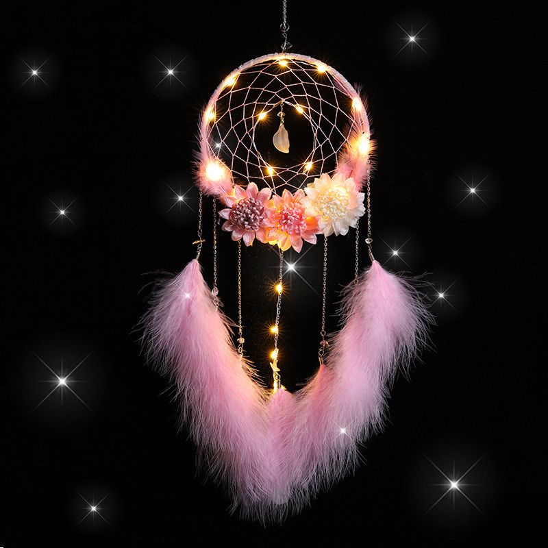 Sapņu ķērājs Kulons Guļamistabas Meiteņu istabas Kulons Radošs Aušana Spalvas vēja zvans meitenei Pārim Dāvana Mājas Kulons Dāvana