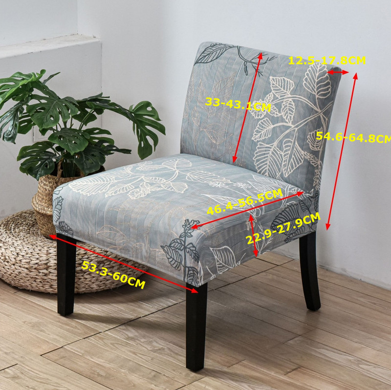Rastezljiva navlaka za stolicu bez ruku s cvjetnim printom Presvlaka za jednu sofu s nordijskim naglaskom Elastična zaštitna navlaka za kauč