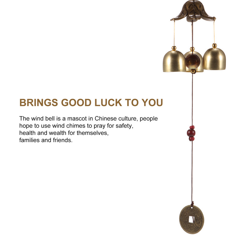 Fengshui szélcsengő kültéri függő fémharang Lucky szélcsengő dekoráció tiszta hangú szélcsengő dísz Jó lógó varázslat