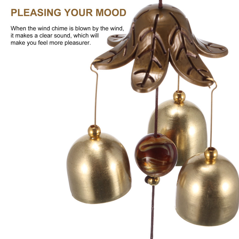 Fengshui szélcsengő kültéri függő fémharang Lucky szélcsengő dekoráció tiszta hangú szélcsengő dísz Jó lógó varázslat