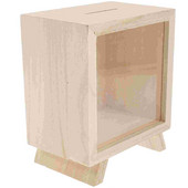 Bank malacka doboz Pénz érme fából készült takaréküveg átlátszó gyerekek fatakarékok felnőtteknek készpénzcsere árnyék ajándék borravaló tok négyzet alakú bankok