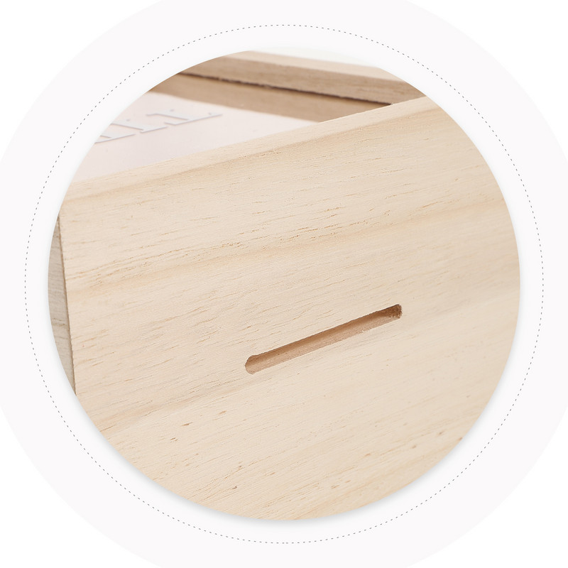 Bank malacka doboz Pénz érme fából készült takaréküveg átlátszó gyerekek fatakarékok felnőtteknek készpénzcsere árnyék ajándék borravaló tok négyzet alakú bankok