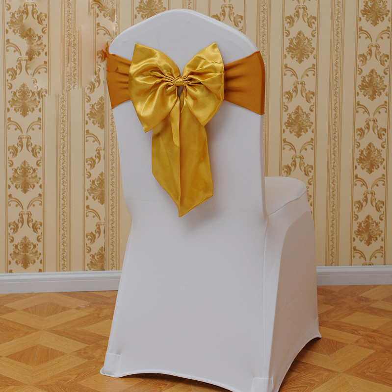 Esküvői Székek Csokornyakkendők Szatén Szárnyas Spandex Mindenhez illő dekoráció Lycra Stretch Hotel Születésnapi Party Szép dizájn Divat Luxus
