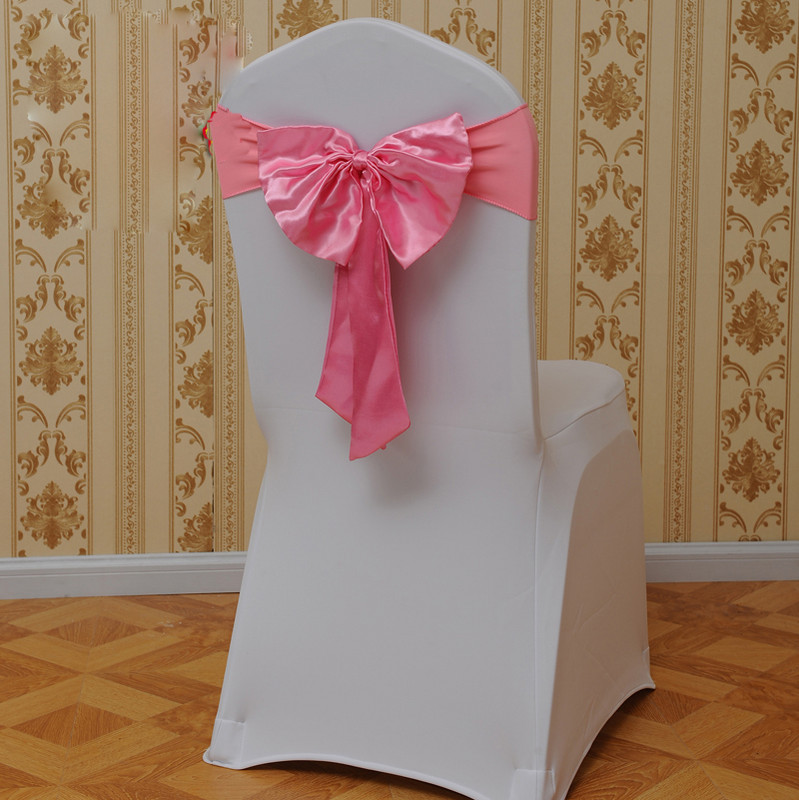Esküvői Székek Csokornyakkendők Szatén Szárnyas Spandex Mindenhez illő dekoráció Lycra Stretch Hotel Születésnapi Party Szép dizájn Divat Luxus