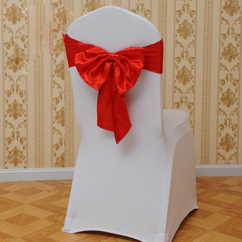 Esküvői Székek Csokornyakkendők Szatén Szárnyas Spandex Mindenhez illő dekoráció Lycra Stretch Hotel Születésnapi Party Szép dizájn Divat Luxus