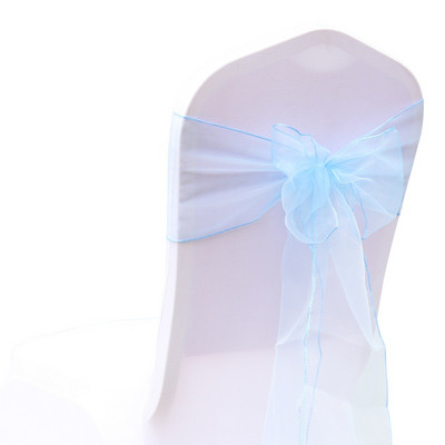 Kėdės mazgas Uždangalas lankelis 1vnt organza vestuvių dekoras Kėdės juostos Kėdės diržai Vestuvėms Vakarėlis Viešbučių banketų dekoras