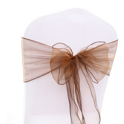 Kėdės mazgas Uždangalas lankelis 1vnt organza vestuvių dekoras Kėdės juostos Kėdės diržai Vestuvėms Vakarėlis Viešbučių banketų dekoras