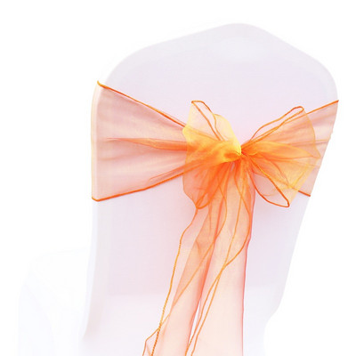 Kėdės mazgas Uždangalas lankelis 1vnt organza vestuvių dekoras Kėdės juostos Kėdės diržai Vestuvėms Vakarėlis Viešbučių banketų dekoras