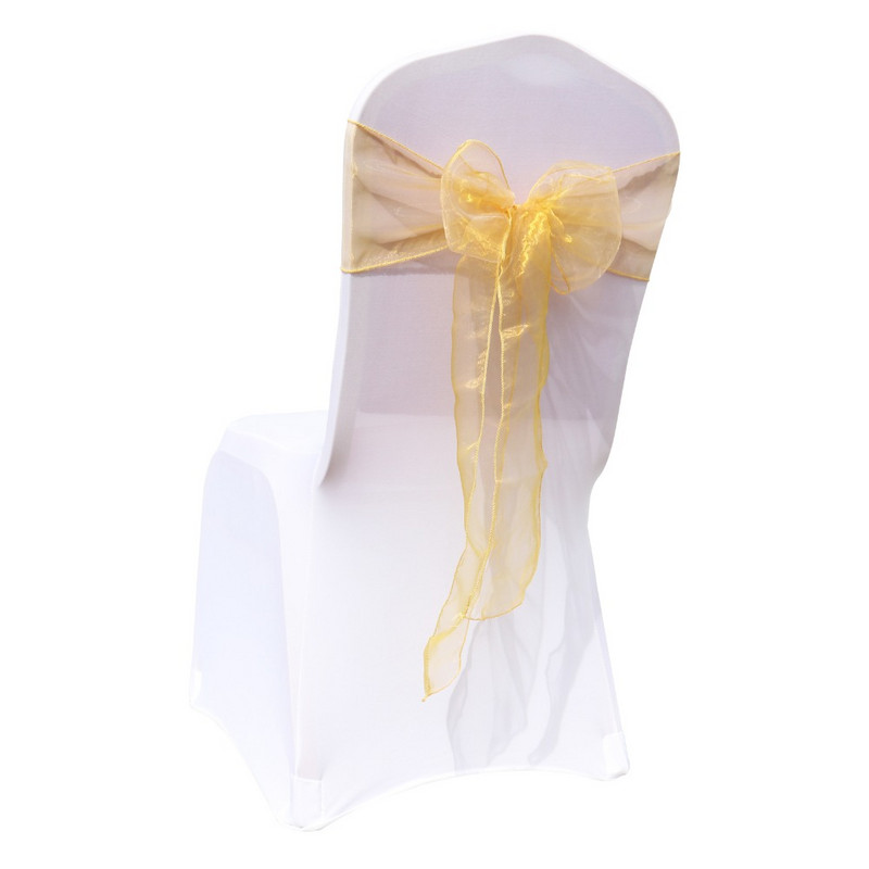 Kėdės mazgas Uždangalas lankelis 1vnt organza vestuvių dekoras Kėdės juostos Kėdės diržai Vestuvėms Vakarėlis Viešbučių banketų dekoras