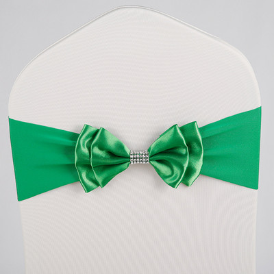 23 szín Szatén szék Szárny Spandex csokornyakkendő használatra kész bankett Születésnapi Party Esküvői Dekoráció Pezsgő