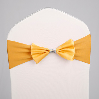 23 szín Szatén szék Szárny Spandex csokornyakkendő használatra kész bankett Születésnapi Party Esküvői Dekoráció Pezsgő