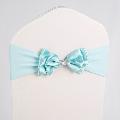 23 szín Szatén szék Szárny Spandex csokornyakkendő használatra kész bankett Születésnapi Party Esküvői Dekoráció Pezsgő