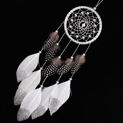 Μωβ Dream Catchers Feather Crafts Wind Chimes Χειροποίητο Ονειροπαγίδα για επιτοίχια διακόσμηση σπιτιού