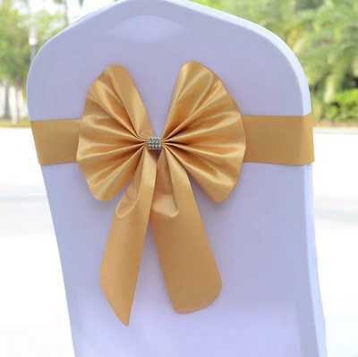 Nova elastična leptir mašna u 18 boja, gotova traka za stolice za svadbu, hotelski banket, dekoracija događaja na veliko