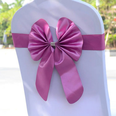 Nova elastična leptir mašna u 18 boja, gotova traka za stolice za svadbu, hotelski banket, dekoracija događaja na veliko