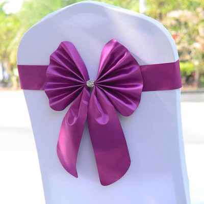 Nova elastična leptir mašna u 18 boja, gotova traka za stolice za svadbu, hotelski banket, dekoracija događaja na veliko