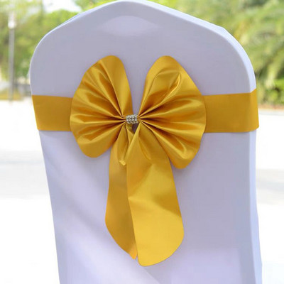 Nova elastična leptir mašna u 18 boja, gotova traka za stolice za svadbu, hotelski banket, dekoracija događaja na veliko