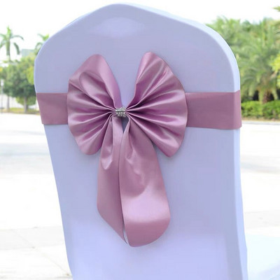 Nova elastična leptir mašna u 18 boja, gotova traka za stolice za svadbu, hotelski banket, dekoracija događaja na veliko