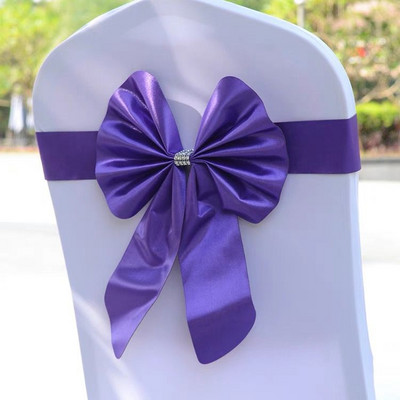 Nova elastična leptir mašna u 18 boja, gotova traka za stolice za svadbu, hotelski banket, dekoracija događaja na veliko