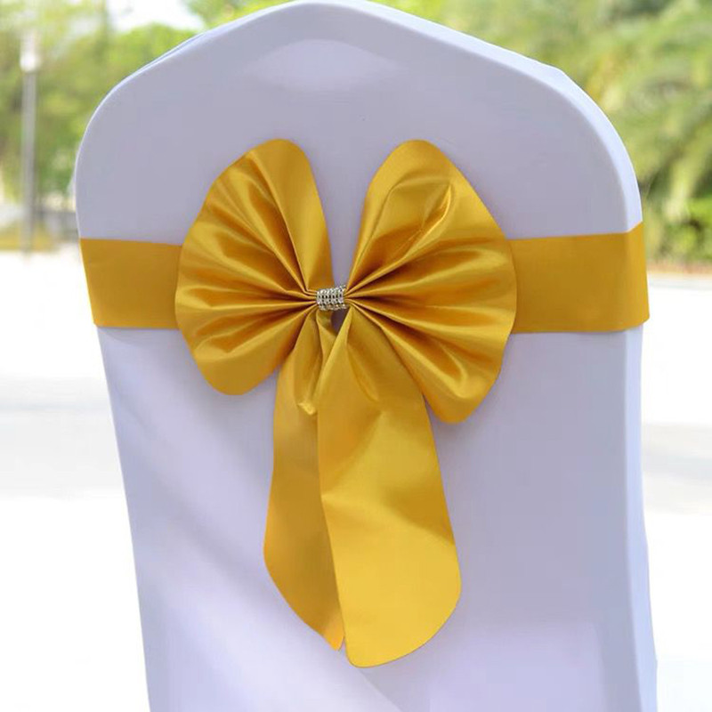 Nova elastična leptir mašna u 18 boja, gotova traka za stolice za svadbu, hotelski banket, dekoracija događaja na veliko