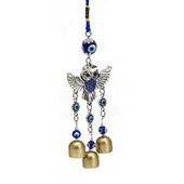 Retro metalinis pelėda sparnas Velnio akis Turkijos mėlynos akys Apsaugo nuo pikto karoliuko varpelio vėjo varpeliai amuletas talismanas Feng shui meditacijos dekoras