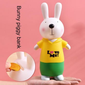 Μπλουζάκι κινουμένων σχεδίων Rabbit Piggy Bank Κουτιά χρημάτων Αποθήκευση Παιδικά παιχνίδια Διακόσμηση σπιτιού Κουτί εξοικονόμησης χρημάτων Παιδιά Piggy Money Bank 2023 HOT