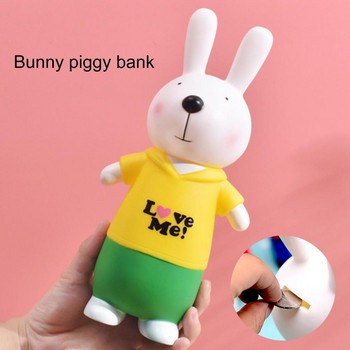 Μπλουζάκι κινουμένων σχεδίων Rabbit Piggy Bank Κουτιά χρημάτων Αποθήκευση Παιδικά παιχνίδια Διακόσμηση σπιτιού Κουτί εξοικονόμησης χρημάτων Παιδιά Piggy Money Bank 2023 HOT