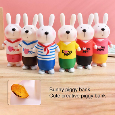 Анимационна тениска Rabbit Piggy Money Casses Storage Kids Toys Home Decor Money Saving Box Children Piggy Money Bank 2023 HOT